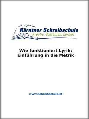 cover image of Wie funktioniert Lyrik